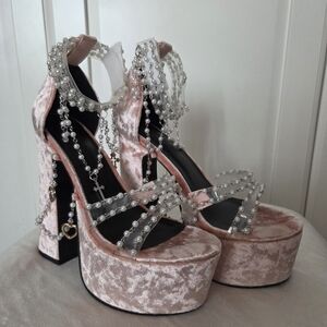 DollsKill Holy Revelation Pink Platforms